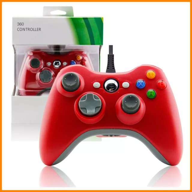 Mando Microsoft Xbox 360 Con Cable Color Rojo USB Wired Game Controller