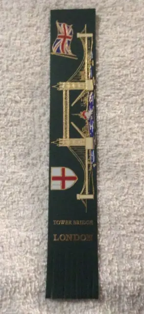 Tower Bridge London England Leather Bookmark