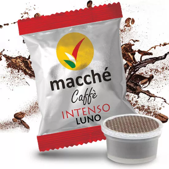 100 Cialde Capsule Compatibili Uno System Espresso Cap Macche' Caffe' Intenso