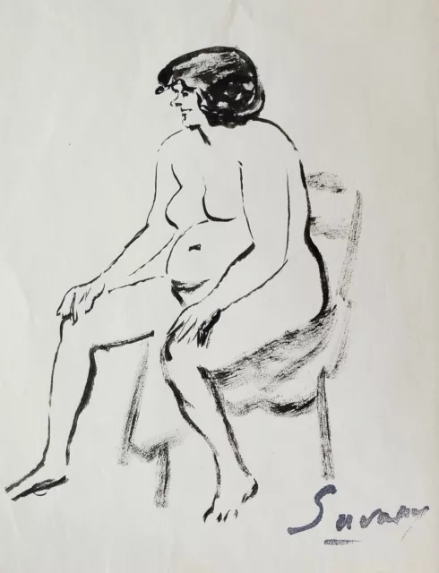 Robert savary - Dibujo Original - Tinta - Desnudo 94