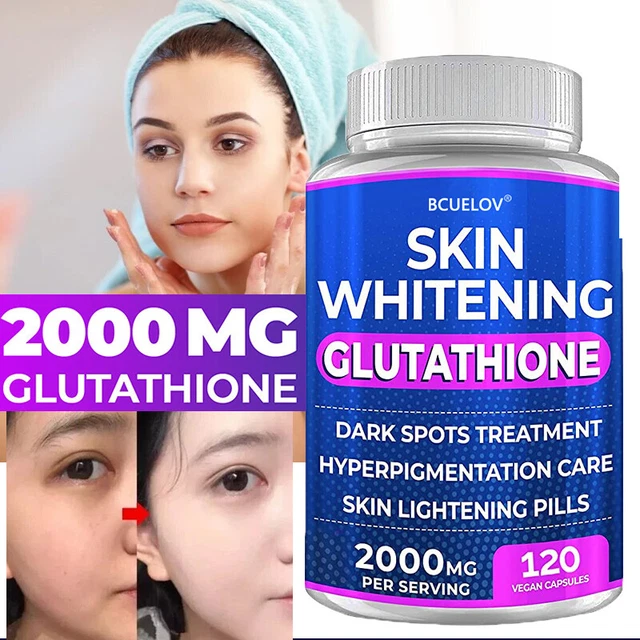GLUTATHIONE 2000MGNATURAL ANTIOXIDANT, Antiaging, Skin Whitening £7.