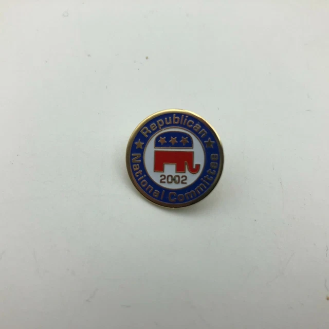 2002 REPUBLICAN NATIONAL Committee Pin Red White Blue Elephant Lapel