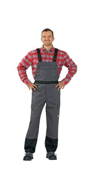 PLANAM Schweißerschutzlatzhose Weld Shield Größe 52 grau/schwarz