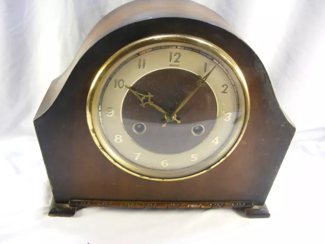 Antique Perivale Mantel Clock Chimes Art Deco & Pendulum