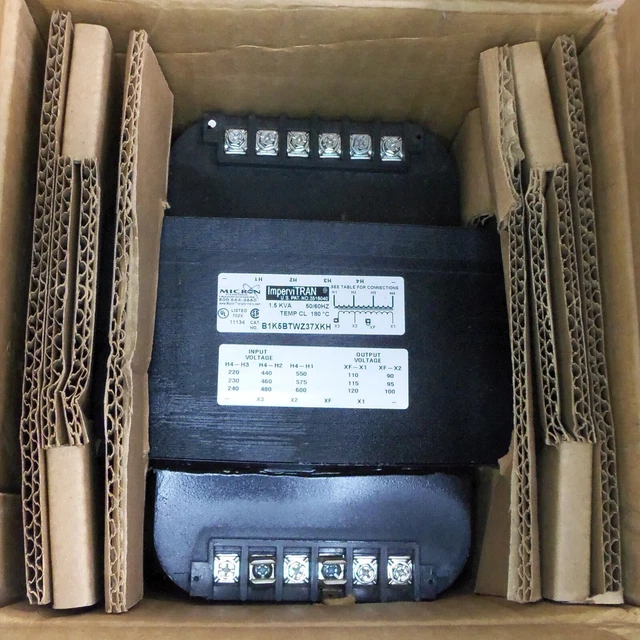 New Micron B1K5Btwz37Xkh Impervitran Transformer 1.5Kva 230/460/575 Vac 50/60Hz