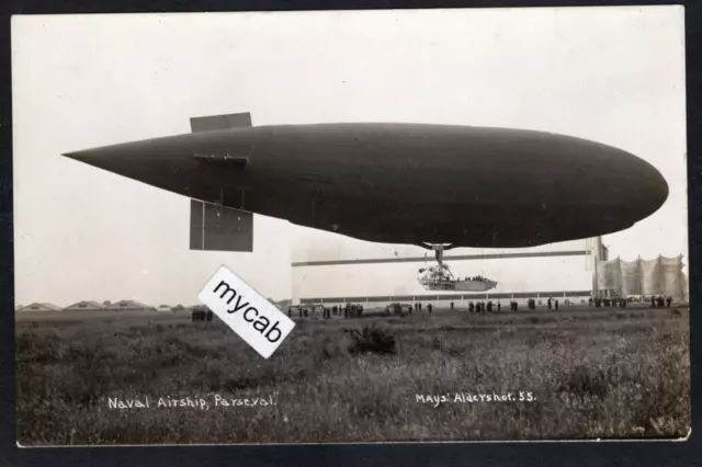 Postcard Aldershot Hampshire a Naval Airship Parseval aviation military RP May