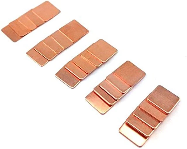 NEW 10pcs 15x15mm*0.5mm IC Chipset GPU CPU Thermal Heatsink Copper Pad