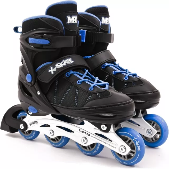 Inline Roller Skates with Built In Adjusters Size UK 2 - 4 M.Y X-SKATE