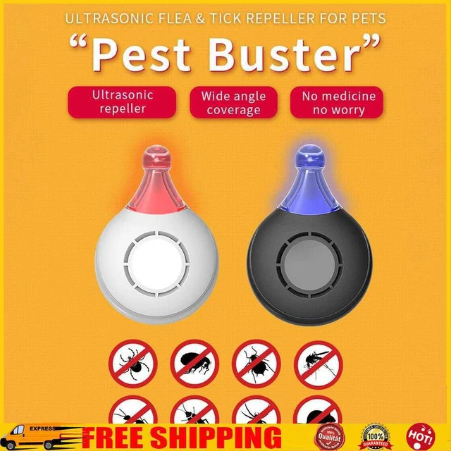 Repelente de piojos ultrasónico recargable USB para gato perro mascota