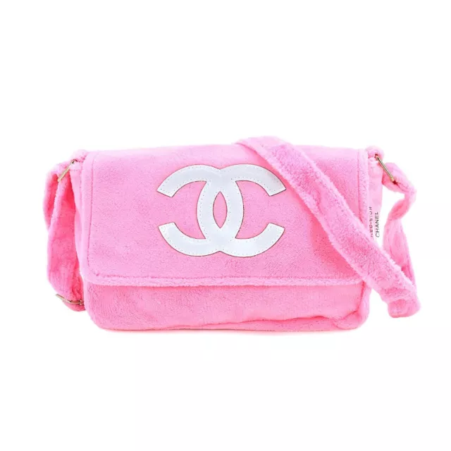 Bag Chanel Marshmallow Tote Shoulder Coco Mark Canvas Natural Pink Gold Ha  MDp17