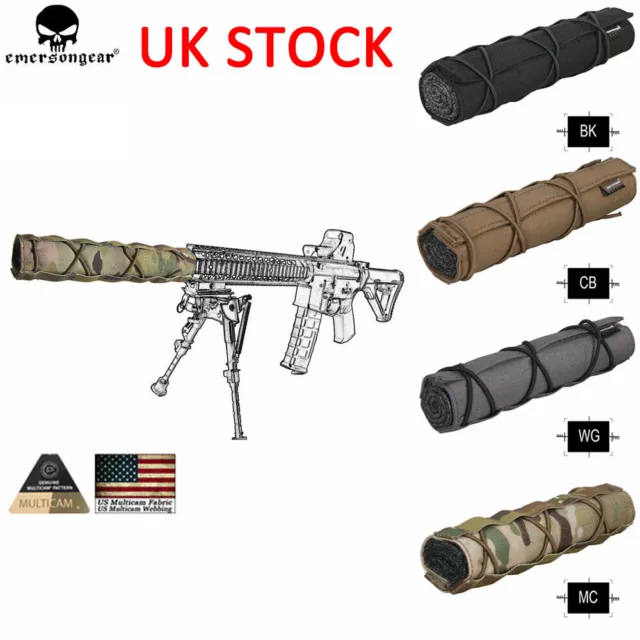 TACTICAL 8.7 22CM Suppressor Silencer Cover Airsoft Mirage Wrap Muffler  Sleeve £13.95 - PicClick UK