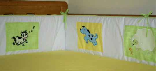 Cuna para bebé unisex cuna cama cuna cubierta riel envío ropa de cama infantil NUEVA animales de granja