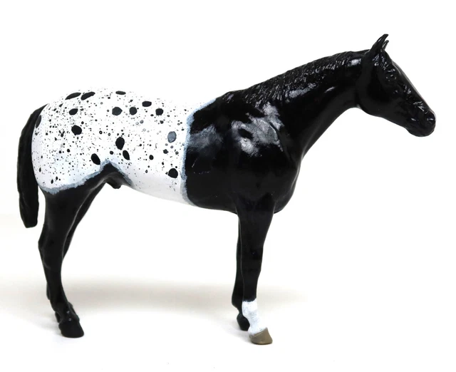 VTG Breyer Traditional Mold #66 Black Appaloosa Horse - Custom Paint Stud Spider