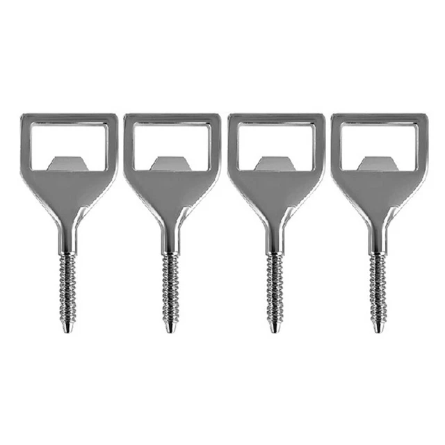 Kit apribottiglie in metallo confezione da 4 apribottiglie in acciaio inox bianco inserto fai da te MeT8