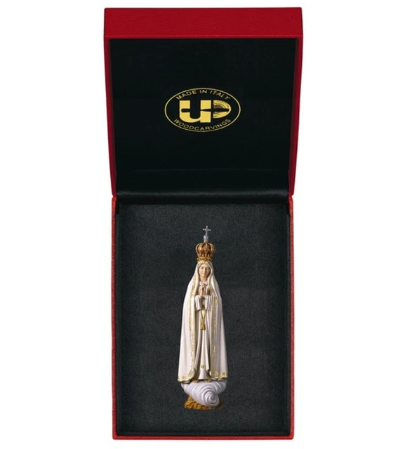 Proposte Religiose - Statue Notre-Dame De Fatima En Résine - 27 Cm - Yeux En Verre - Effet Pierre - Fabriquée Au Portugal