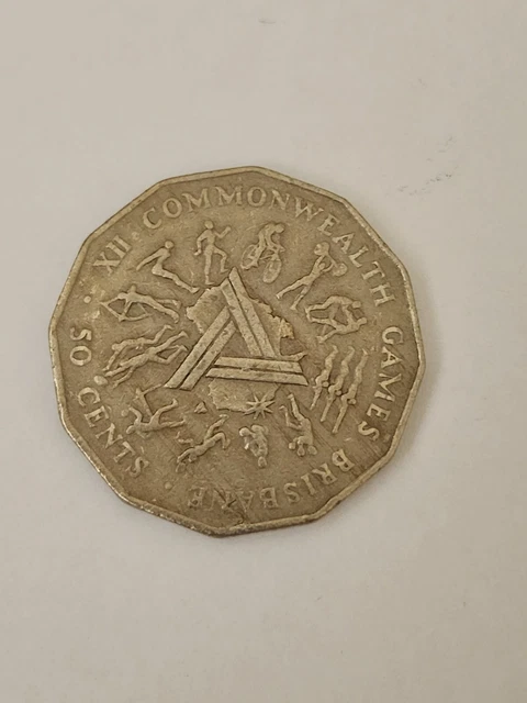 1982 50 CENT COIN XII COMMONWEALTH GAMES BRISBANE Circulated 1 50 1982-50-cent-coin-xii-commonwealth-games-brisbane-circulated-1-50