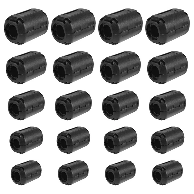 2X(20 Pieces Clip-on Ferrite  Core RFI EMI Noise Suppressor Cable Clip for 3mm/