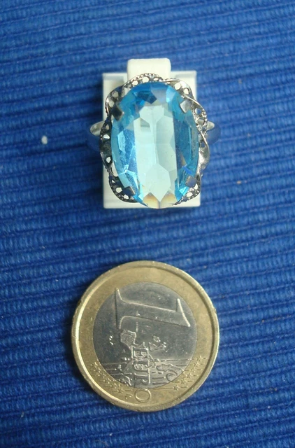 Belle Bague réglable style Pylônes perles dorées sous verre bijou