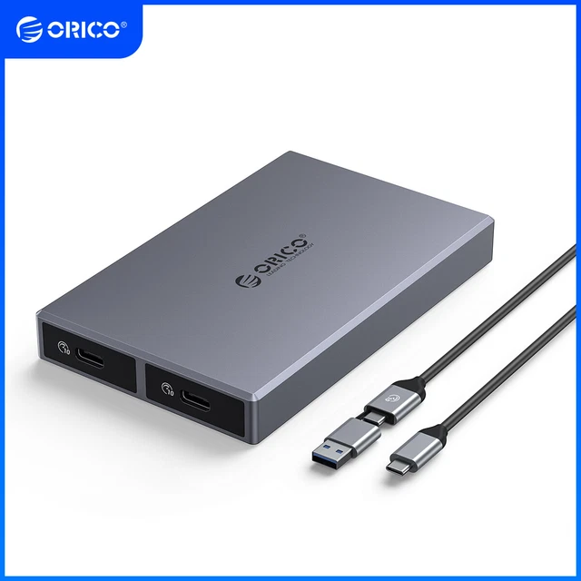 ORICO M.2 NVMe/SATA SSD Enclosure - USB 3.2 Gen 2 (10/6 Gbps) Tool-Free External Case