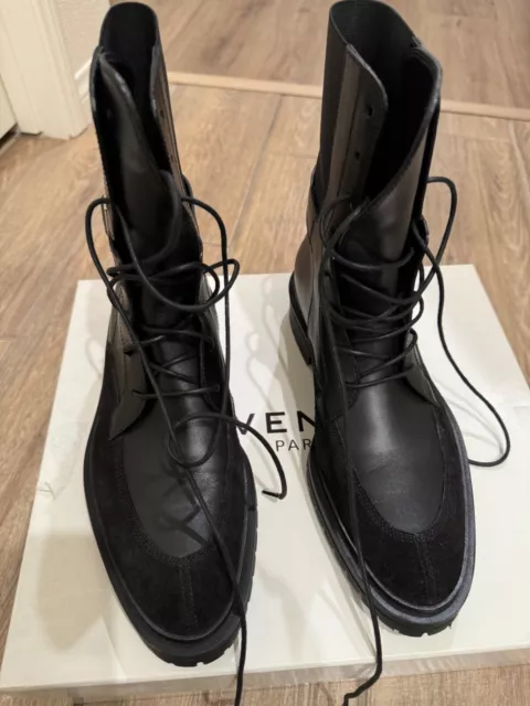 Givenchy Bottine Aviator Noir Boots leather/suede (worn Once) w/ box and dustbag