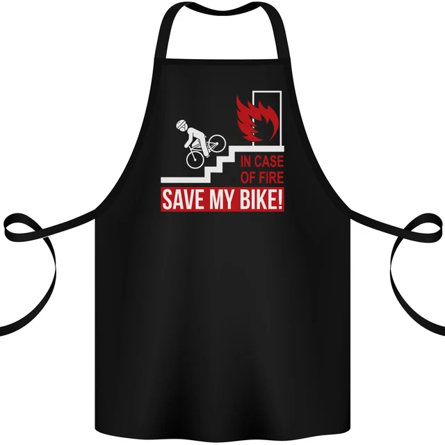 Emergency Save My Bike Motorcycle Biker Cotton Apron 100% Organic