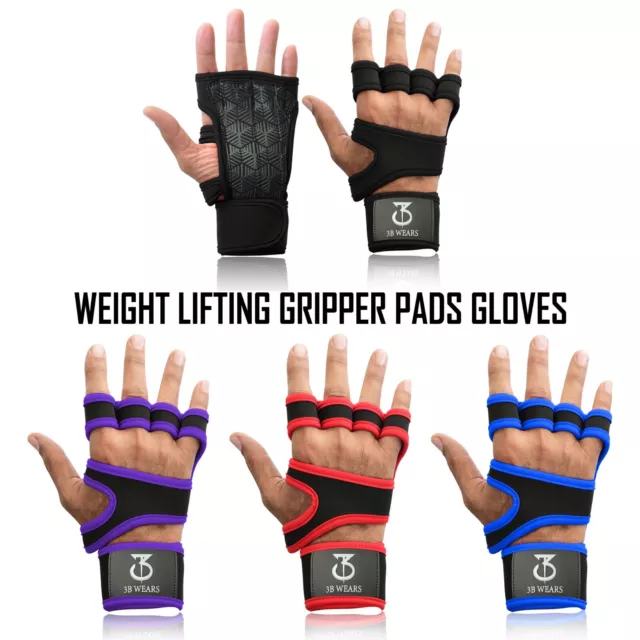 Weight Lifting Gloves Gym Fitness Workout Training Wrist Strap New Active