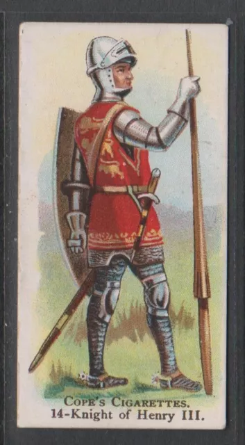 CIGARETTE CARDS Cope 1912 British Warriors - #14 Knight of Hennry lll