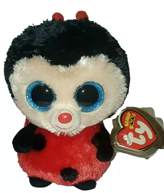 Ty Beanie Boos - BUGSY the Ladybug (6 Inch)(Glitter / Sparkle Eyes) NEW MWMT