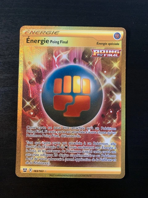 Coffret 10 Cartes Pokémon Françaises Ultraboost X - Énergie Secrète Gold 183/163 + 9 Cartes Bonus (Épée & Bouclier 5 Styles De Combat)