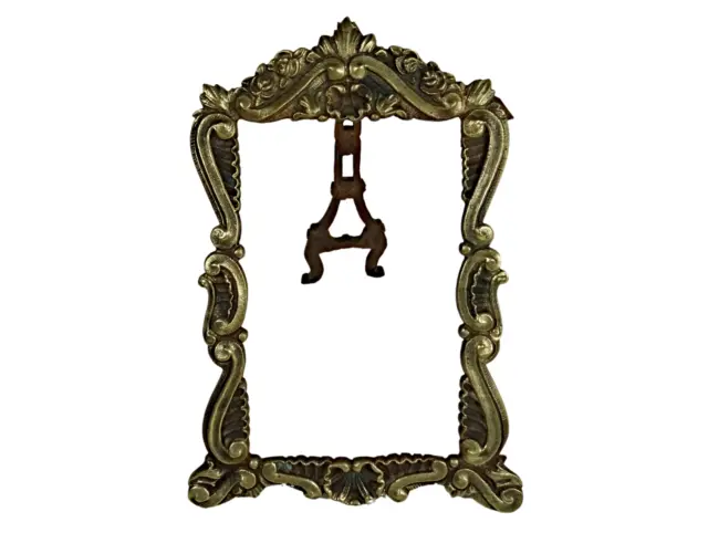 Vintage Antique Brass Picture Frame French Nouveau National Brass Antique