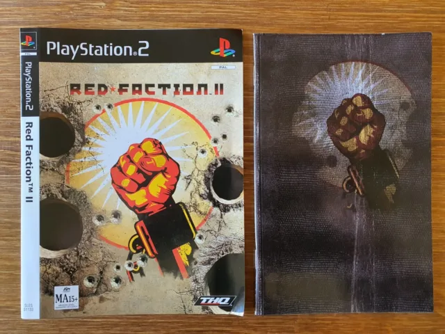 Red Faction II 2 - Sony Playstation 2 PS2 - Genuine Case Insert & Manual Only