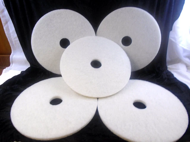 Boardwalk White Polishing Pads BWK 4020WHI 20 in Diameter 5pk Carton Open Box