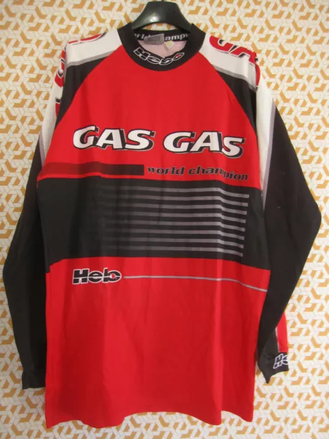 Maillot Motocross Trial Hebo Gas World Champion Moto Cross Vintage Jersey - XL