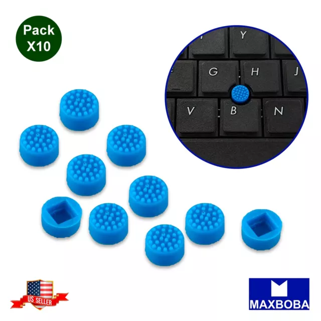 10 Pack Rubber Mouse Pointer Trackpoint Blue Cap for HP Laptop