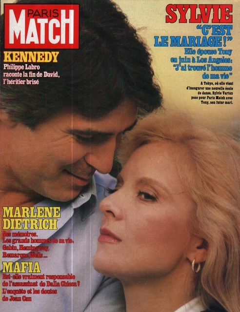 Couverture magazine Coverage Paris Match Sylvie Vartan & Tony