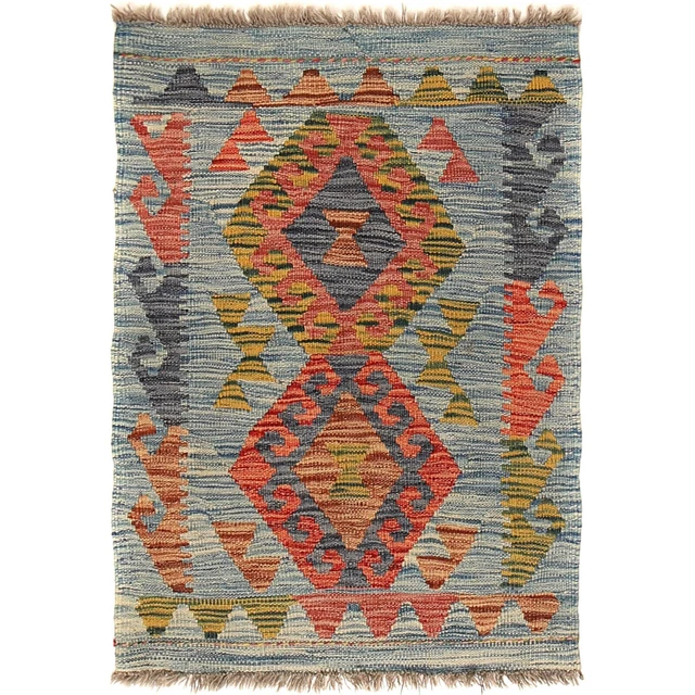 Alfombra nueva hecha a mano diseño turco afgano diseño vegetal Chobi Kilim 94x67 cm-B20168