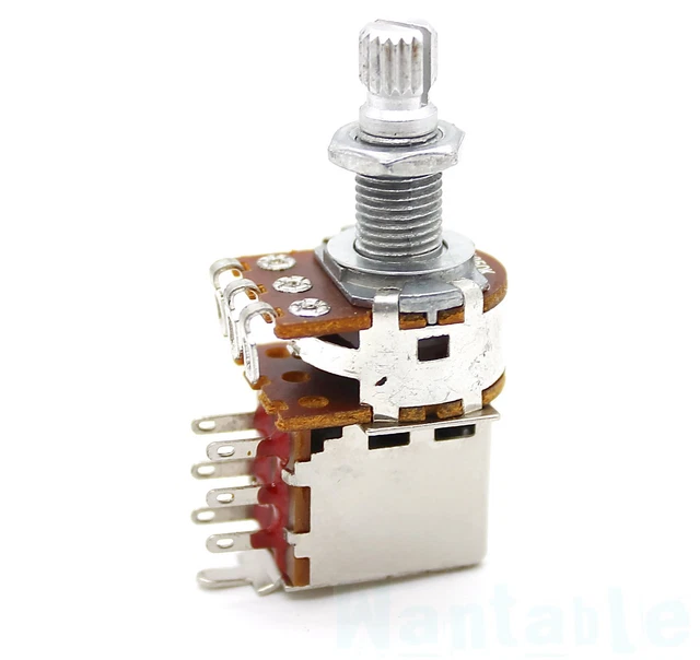PUSH PULL POT A500k Guitar Volume Control Potentiometer Coil Tap Switch