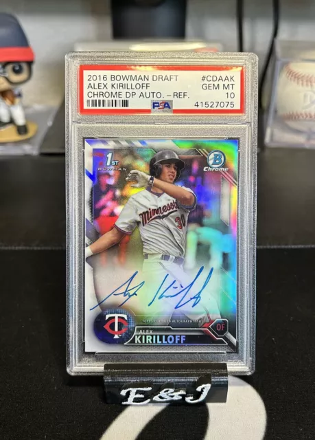 ALEX KIRILLOFF 2016 Bowman Chrome Draft Refractor RC Auto /499 PSA 10