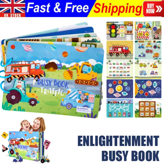Montessori Quiet Book for Toddlers Montessori Preschool Educational Busy Book