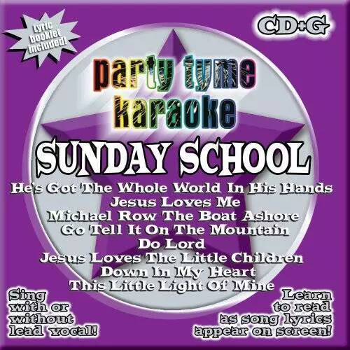 Party Tyme Karaoke - Sunday School (8+8-song CD+G) - Audio CD - VERY GOOD