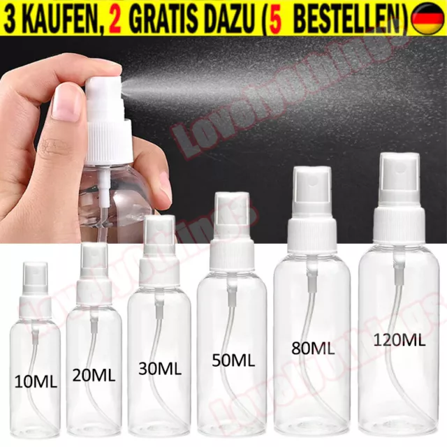 5-200ml Reise Transparent Kunststoff Parfümzerstäuber Leere Kleine Sprühflasche❤