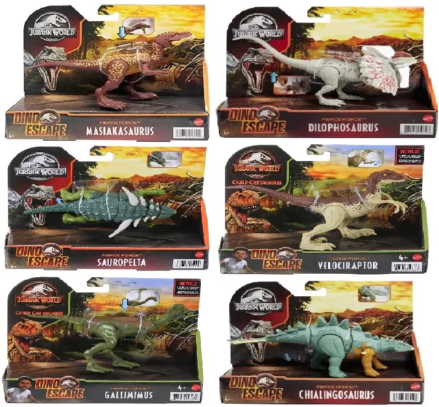 Jurassic World Fierce Force Dino Camp Escape Ages 4+ New Toy Dinosaur Movable