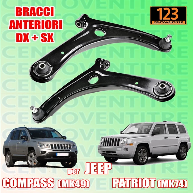 Coppia Bracci Oscillanti Posteriori Inferiori Per Dodge Caliber, Jeep Compass E Patriot - Ricambio Compatibile Con Codici OE 05105272AA, 5105272AB
