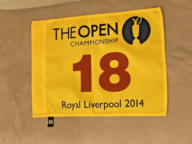 2014 British Open Royal Liverpool Championship Official Pin Flag Rory McIlroy