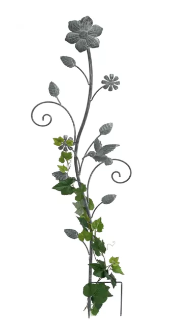 Rankhilfe mit Blumen Rankgitter aus Metall H-110 cm Kletterhilfe 96014 Ranke