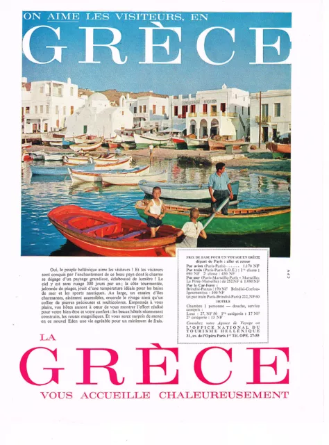 PUBLICITE ADVERTISING 054  1960  LA GRECE   office de tourisme