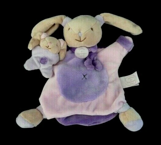 9. Doudou Et Compagnie Marionnette Lapin Mauve Violet Rose Bebe - Neuf * 3
