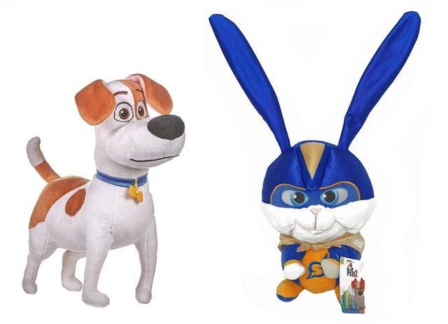 Secret Life Of Pets 2 - 25cm 10" Standing Max & Super Snowball - Super Soft Toy