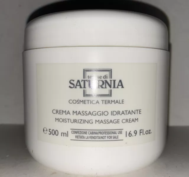 Terme Di Saturnia Moisturizing Massage Cream 16.9 FL OZ HUGE MADE IN ITALY