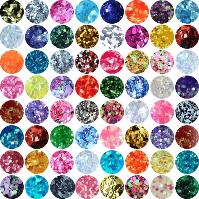 Chunky Mixed Glitter  - Festival Makeup Body Face Nail Hair Eyes - 300+ Colours